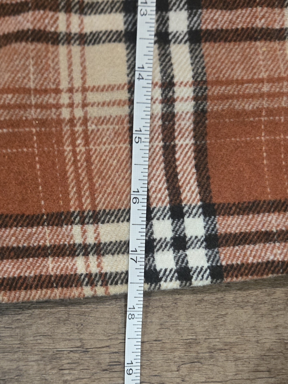 Rust Plaid Cropped Utility Shacket - Picture 6 of 6